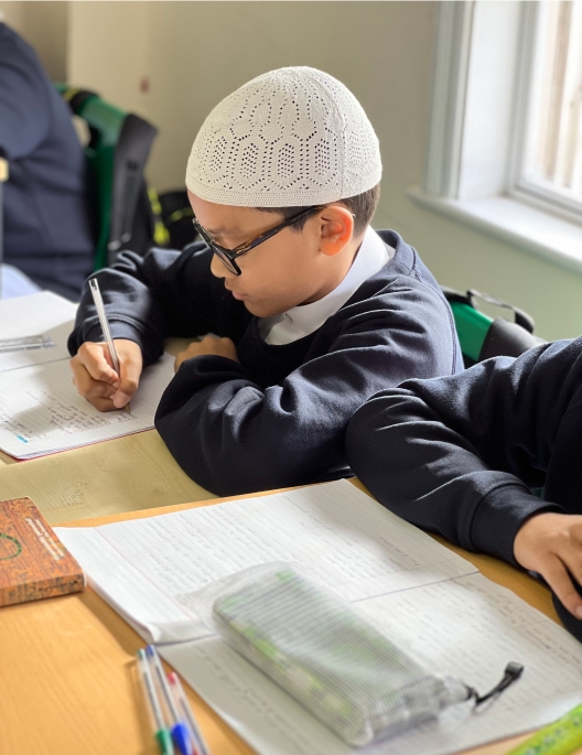 A child writing